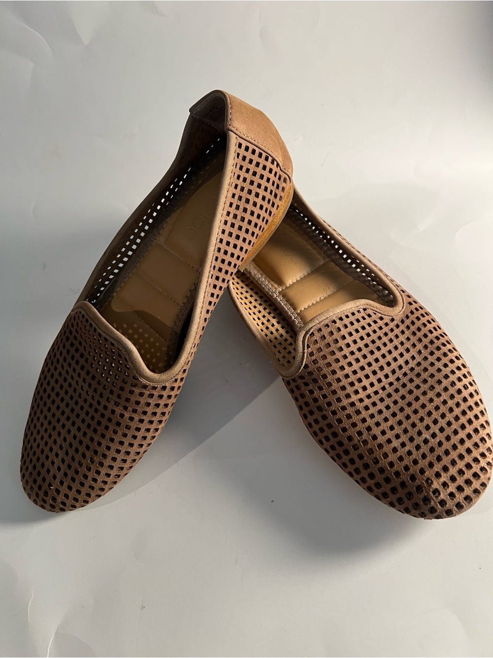 Me Too Women's Perforated Slip-On Loafers - Brown Size 9 (super soft)
